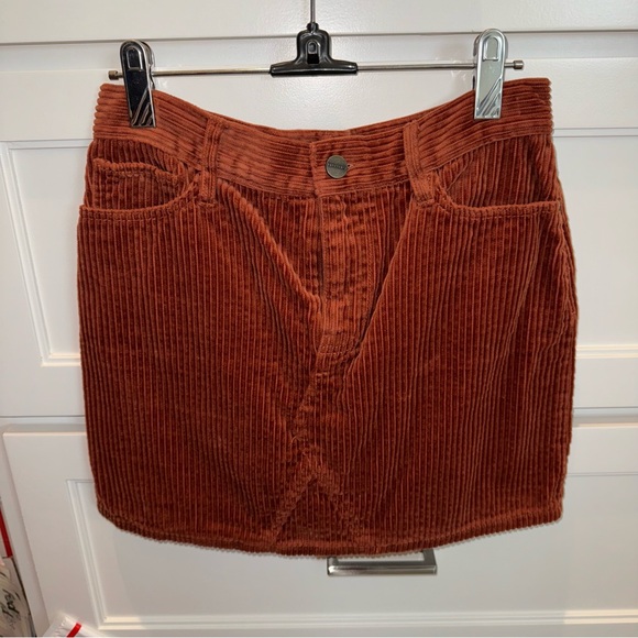 Sanctuary Ryan Corduroy Burnt Orange Mini Skirt 25/0 - Picture 2 of 5